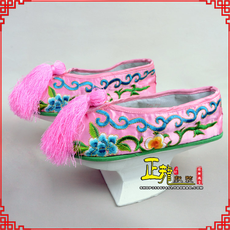 尚义京越剧戏鞋花盆底清朝皇后贵妃宫女花盆底 旗鞋