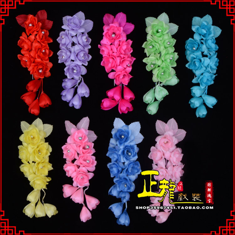 尚义鬓花头饰小花头花 真丝绢花