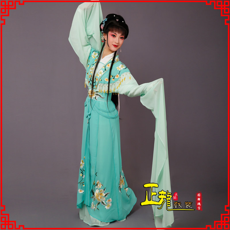 尚义青衣水袖戏服演出服 云肩花旦衣